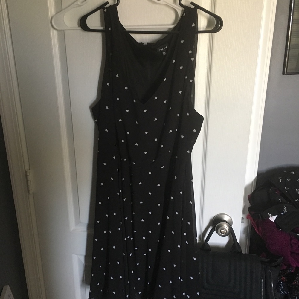 Torrid Black Chiffon Skater Dress